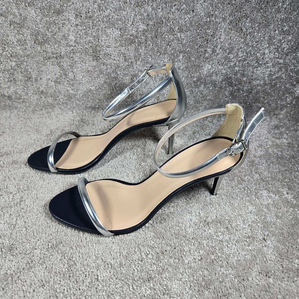 J.Crew Strappy High-Heel Sandals Metallic Silver Strappy Women 8.5